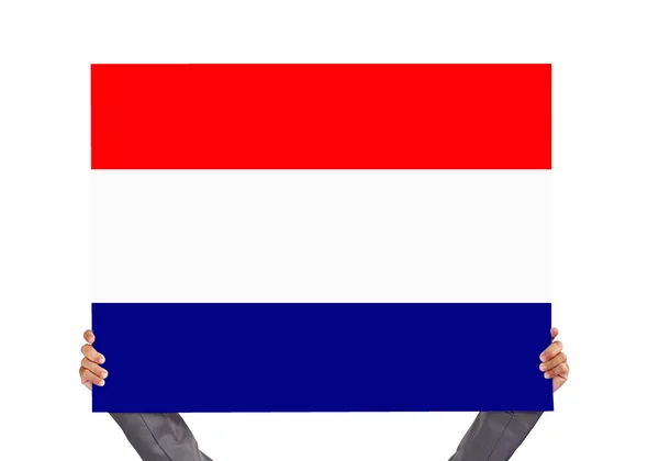 Tafel mit holländischer Flagge — Stockfoto