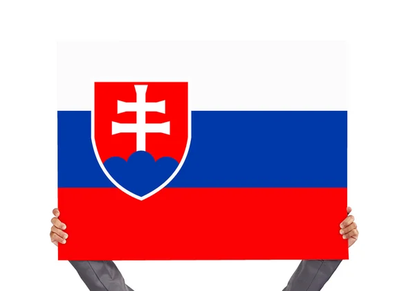 Board with Slovakian flag — Stock Photo, Image