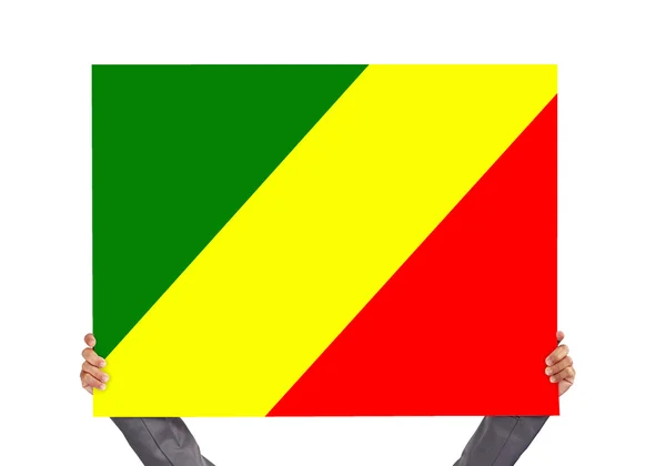 Bord met Congo vlag — Stockfoto