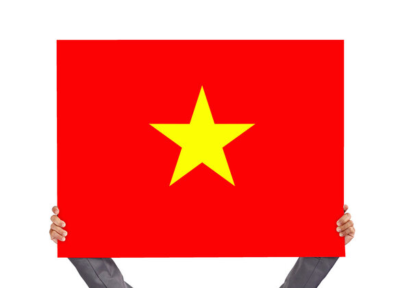 Доска с флагом Вьетнама

