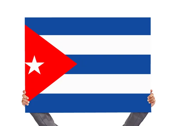 Tavola con bandiera cubana — Foto Stock