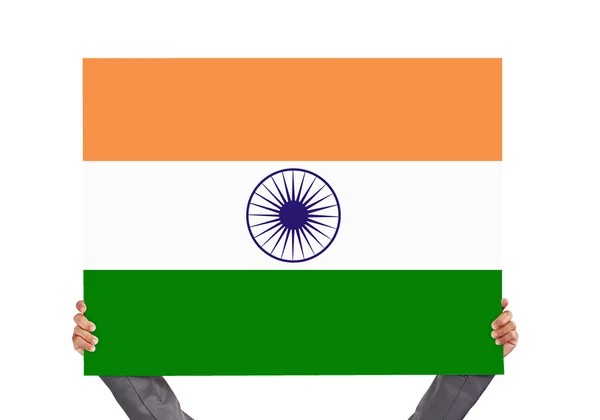 Junta con bandera india — Foto de Stock