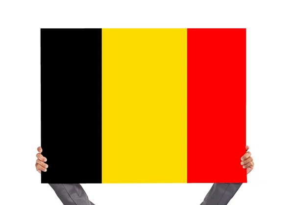 Styrelsen med Belgien flagga — Stockfoto