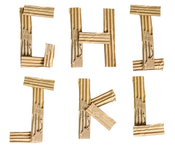 Buchstaben aus Pappe — Stockfoto