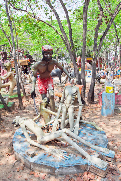 Gruesome Buddhist statues