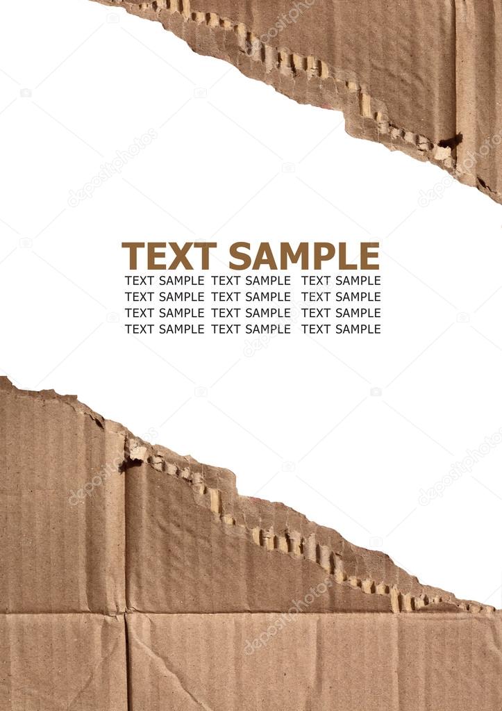 Cardboard texture with text space
