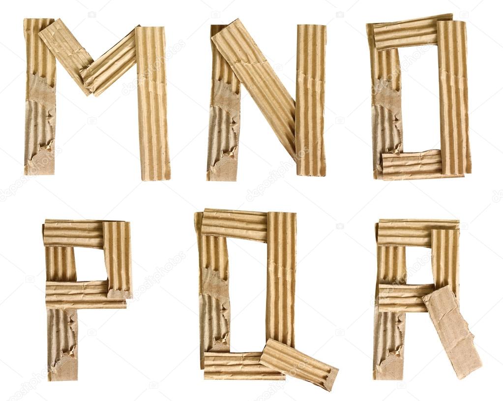 Cardboard alphabet letters Stock Photo by ©koydesign 61266429