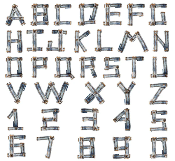 Drelich liter i cyfr — Zdjęcie stockowe