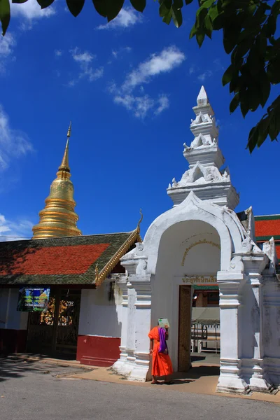Tapınakta altın stupa — Stok fotoğraf