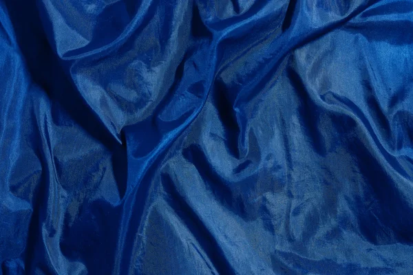 Satin blue fabric texture — Stock Photo, Image