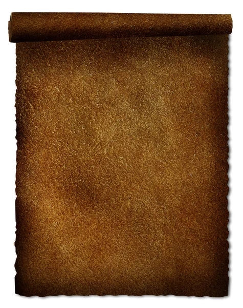 Hnědá kožená pergamen — Stock fotografie