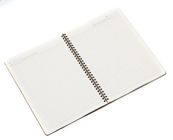 Caderno em branco aberto — Fotografia de Stock