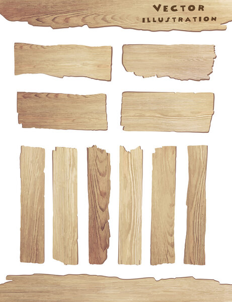 Old Wood plank isolated on white background