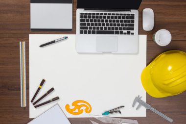 İnşaat proje fikirleri kavramı ile ofis Resepsiyon arka plan, 
