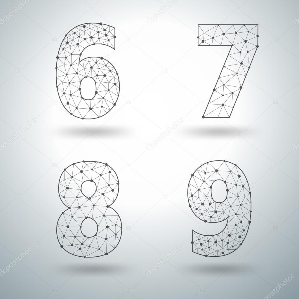 Mesh stylish alphabet letters numbers