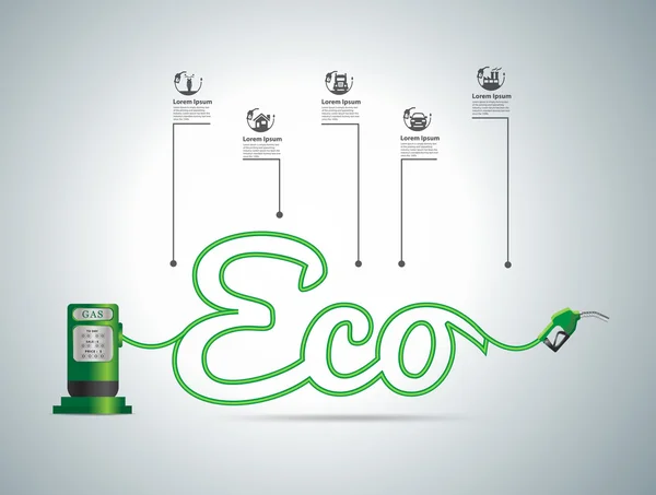 Környezetbarát üzemanyag koncepció — Stock Vector
