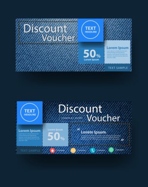 Mavi jeans indirim çeki düzen ile arka plan doku