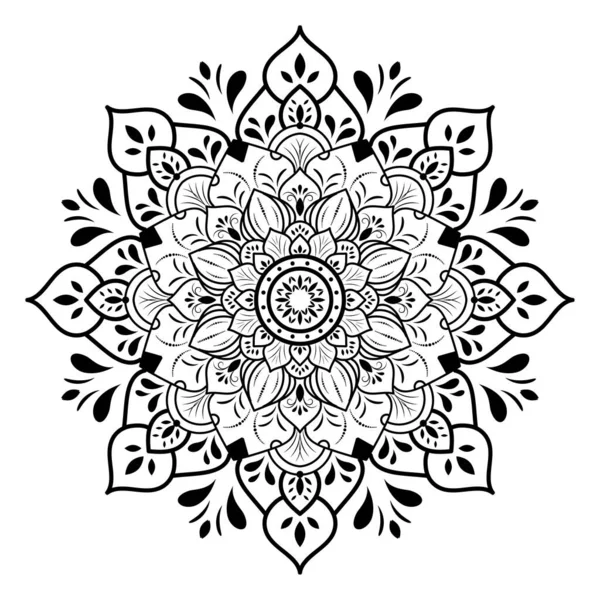 Diseño Patrón Mandala Con Dibujado Mano Patrón Oriental Mandala Vectorial — Vector de stock