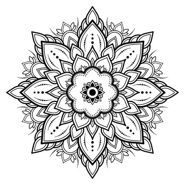 Mandala Patroon Ontwerp Met Hand Getekend Vector Mandala Oosters Patroon — Stockvector