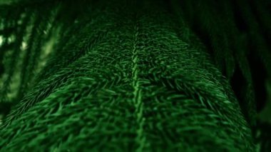 Bahçe arka planında doğal yeşil yaprak sinematik çekim.