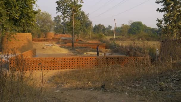 Katni Bölgesi Madhya Pradesh Hindistan Ocak 2021 Asya Köyü Çevresindeki — Stok video