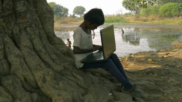 Kerület Katni Madhya Pradesh India Január 2021 Egy Indiai Falu — Stock videók