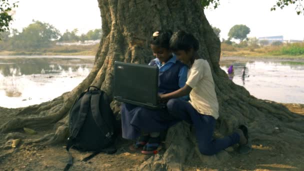 Округ Катни Мадхья Прадеш Индия Января 2021 Года Две Бедные — стоковое видео