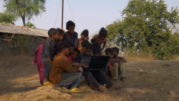 Округ Катни Мадхья Прадеш Индия Января 2021 Года Дети Бедных — стоковое видео