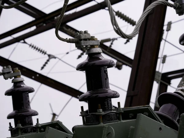 Indische Industrielle Stromversorgung Schwerer Geräteturm Himmel Hintergrund — Stockfoto