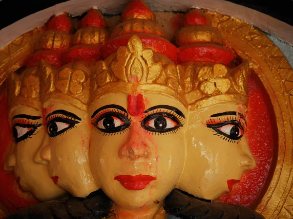Vakkert Idol Hinduguden Brahma Kanhwara Shiva Tempelkatni Madhya Pradesh India – stockfoto