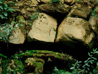 Doğanın ticari sunumu için devasa kaya dokusu.