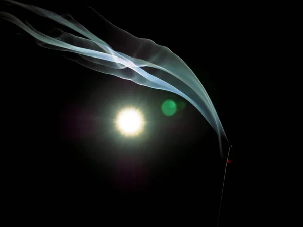 Religious Holly Stick Fire Smoke Presented Light Effect — Stock Photo, Image