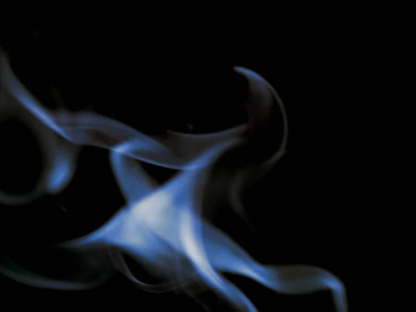 Blueish Smoke Fog Presented Black Background Commercial Use — Stock Photo, Image