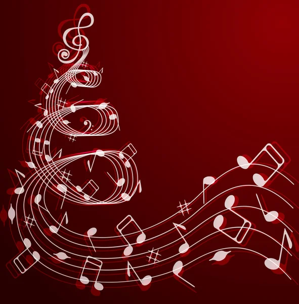 Árbol de Navidad musical  . — Vector de stock