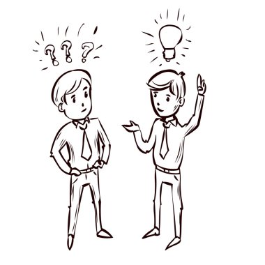 İki genç işadamları tartışıyor