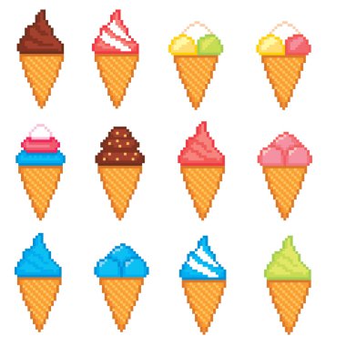 Dondurma piksel simgeler kümesi