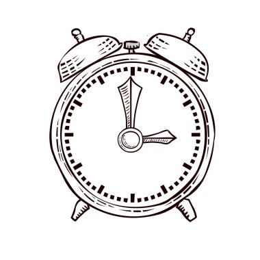 Vintage çalar saat simgesi