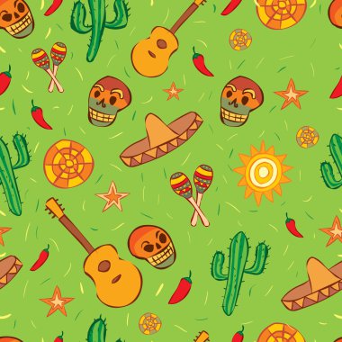 Mexican seamless pattern.  clipart