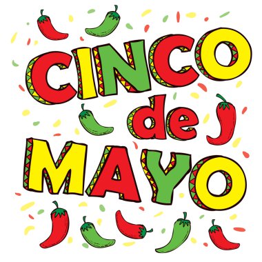 Cinco De Mayo elle çizilmiş