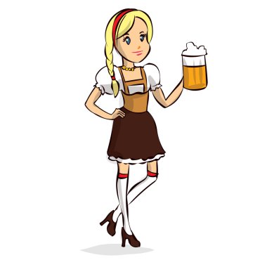 kadın geleneksel Bavyera kostüm