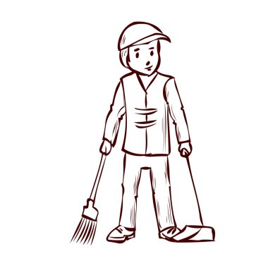 İş yerinde sokak süpürme aracı