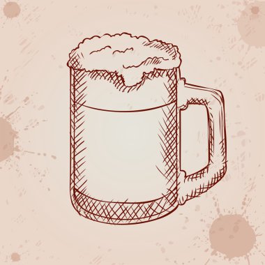 Bira kupa köpük ile özetlenen