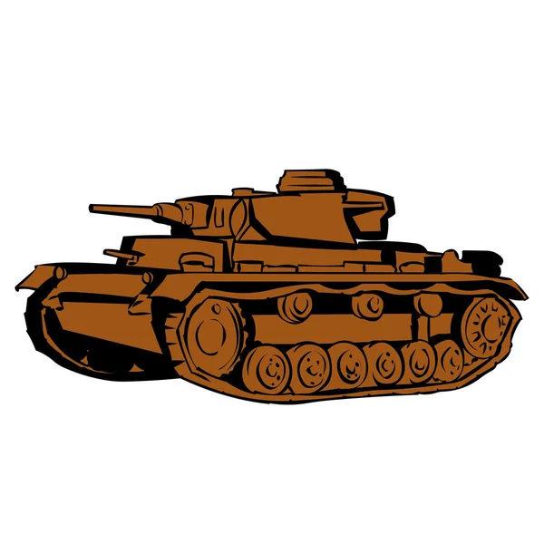 WW2 german medium tank. — Stock Vector