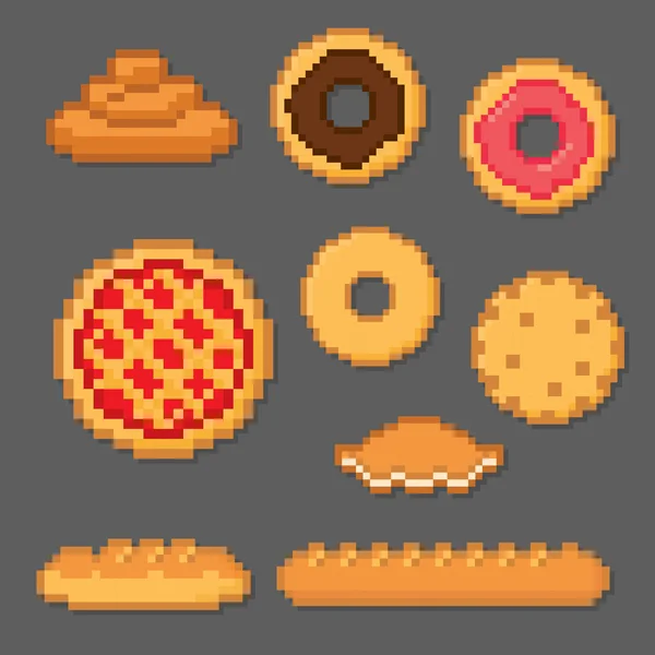 Conjunto de iconos de panadería y pastelería — Vector de stock