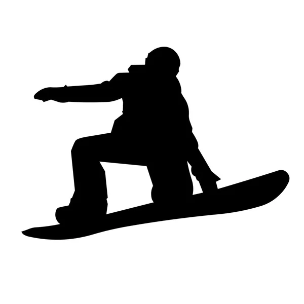 Extreme jumping snowboarder — Stock Vector