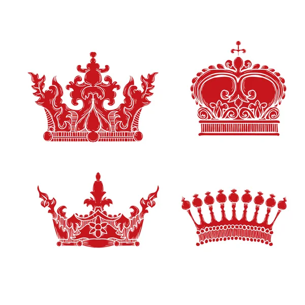 Heraldikai korona készlet — Stock Vector