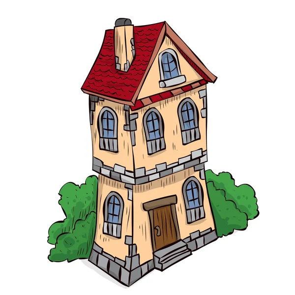 Fantasy cartoon Maison de conte de fées — Image vectorielle