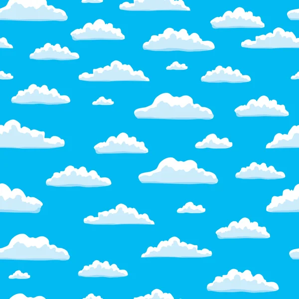 Jasne błękitne niebo z białymi chmurami — Wektor stockowy