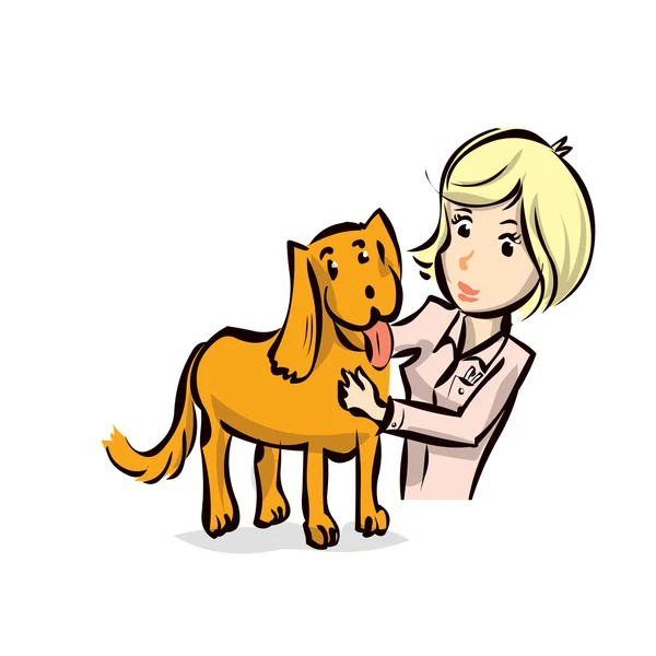 犬の獣医のアニメ キャラクター — ストックベクタ