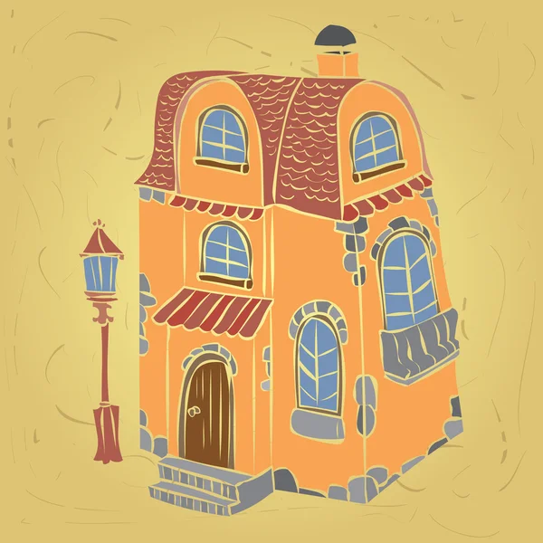 Fantasy cartoon Fairy tale house — Stock Vector